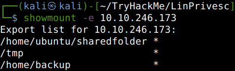 showmount -e 10.10.246.173